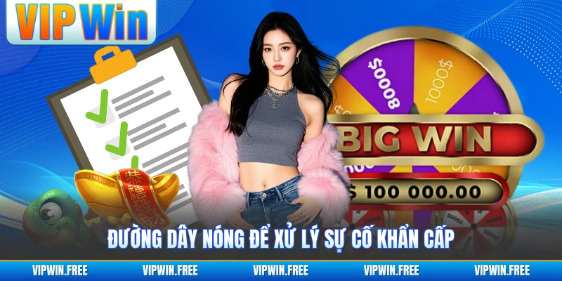 Đường dây nóng để xử lý sự cố khẩn cấp